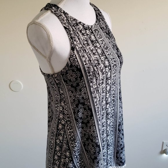 📌 Boho Paisley Patterned Racer Back Tank Top - Picture 2 of 8